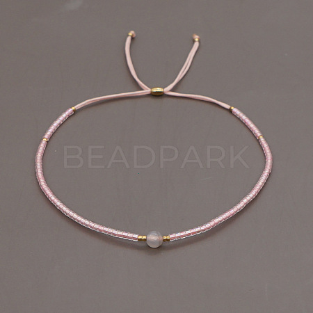 Adjustable Glass Seed Bead Slider Bracelets for Women VT9382-34-1
