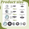 30Pcs 3 Styles 1-Hole Shell Alloy Shank Buttons BUTT-NB0002-07-2
