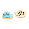 Rack Plating Spray Painted Alloy Glass Cabochons PALLOY-S143-09D-2