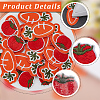 Gorgecraft 28Pcs 2 Style Tomato & Carrot Non Woven Fabric Embroidery Iron on Applique Patch PATC-GF0001-12-6