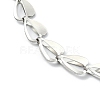 Adjustable Brass Heart Link Slider Bracelets for Women BJEW-JB13600-02-4