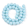 Electroplate Opaque Glass Beads Strands GLAA-T032-P10mm-AB10-2