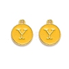Golden Plated Alloy Enamel Charms X-ENAM-Q437-13Y-1