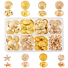 8 Styles Brass & Alloy Shank Buttons BUTT-PH0001-32B-7