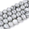 Drawbench Glass Round Beads GLAD-WH0001-01-10-1