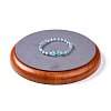 Flat Round Wood Pesentation Jewelry Bracelets Display Tray ODIS-P008-15C-02-4