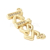 Brass Micro Pave Clear Cubic Zirconia Links KK-D357-03F-G-2
