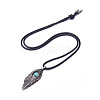 Alloy Pendant Necklaces NJEW-F235-07AS-2