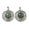 Natural Green Aventurine Pendants G-Q158-03E-1