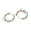 304 Stainless Steel Huggie Hoop Earring Findings STAS-D183-03F-P-3