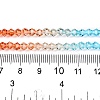 Gradient Color Baking Paint Glass Bead Strands DGLA-A039-T6mm-A016-5