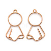 Alloy Open Back Bezel Pendants FIND-WH0100-29-1