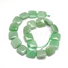 Natural Square Green Aventurine Beads Strands G-L253-04-2
