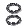 Natural Agate Bead Stretch Bracelets G-P570-01H-4