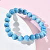Natural Apatite Round Beads Stretch Bracelets for Women BJEW-Z158-03J-03-3