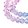 Gradient Color Baking Paint Glass Bead Strands DGLA-A039-T2mm-A06-2
