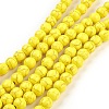 1 Strand Synthetic Turquoise Round Beads Strands X-TURQ-G106-8mm-02I-1