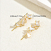 Brass Micro Pave Cubic Zirconia Stud Earrings for Women CY3944-4