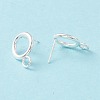 304 Stainless Steel Stud Earring Findings STAS-P308-02A-S-3