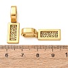 Tibetan Style Alloy Glue-on Flat Pad Bails TIBE-4710-AG-RS-3