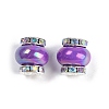Resin Beads with Brass Rhinestone Rondelle KK-H490-05P-2