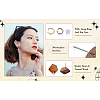 Cheriswelry DIY 12 Pairs 12 Style Two Tone Resin & Walnut Wood Stud Earring Findings DIY-CW0001-35-20