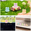 48Pcs 6 Colors Luminous Resin Dog Figurine DJEW-TA0001-44-9