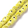 Handmade Porcelain Ceramic Beads Strands LAMP-B021-06J-1