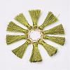 Cannetille Nylon Tassel Pendant Decorations HJEW-G008-A09-1