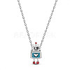 SHEGRACE Rhodium Plated 925 Sterling Silver Pendant Necklaces JN977A-1