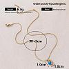Vintage European 304 Stainless Steel Half Oval Pendant Necklaces for Women PK1289-6