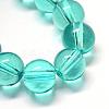 Baking Paint Transparent Glass Round Bead Strands DGLA-Q022-6mm-27-2
