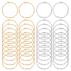 40Pcs 2 Colors Iron Cable Chain Bracelets IFIN-ME0001-12-1