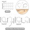 120Pcs 2 Style 304 Stainless Steel Leverback Earring Findings STAS-UN0038-45-2