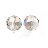 Electroplate Transparent Round Glass Beads GL-CBA6A73-FP03-2