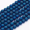 Electroplate Natural Druzy Agate Beads Strands G-G708-12mm-03-1