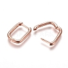Brass Huggie Hoop Earrings EJEW-L234-61-RG-1