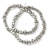 Electroplated Natural Lava Rock Beads Strands G-L606-D02-01C-3