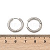 202 Stainless Steel Huggie Hoop Earrings EJEW-F111A-16mm-P-5