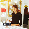 T-Shaped Bar PU Leather Bracelet Display Stands with Wooden Base AJEW-WH0471-127A-6
