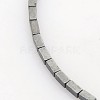 Electroplate Non-magnetic Synthetic Hematite Cuboid Beads Strands G-J213B-02-1