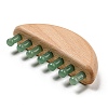 Natural Green Aventurine Scalp Massager AJEW-G058-01C-2