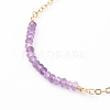 February Birthstone Natural Amethyst Beaded Bracelets BJEW-JB06092-02-2