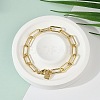 Brass Paperclip Chain Bracelets BJEW-H537-10G-1