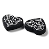 Food Grade Heart with Word Love Silicone Focal Beads LS-SIL-NH0001-01A-2