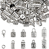 80Pcs 8 Styles Tibetan Style Alloy Cord End FIND-SC0020-98C-1