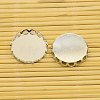 Brass Cabochon Settings and Flat Round Transparent Clear Glass Cabochons KK-X0003-P-RS-3