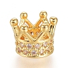 Brass Micro Pave Cubic Zirconia Beads ZIRC-G166-39G-1