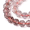 Crackle Transparent Glass Beads Strands GLAA-Q108-02A-09-3