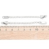 304 Stainless Steel Chain Extender with Oval Charms STAS-G383-09P-3